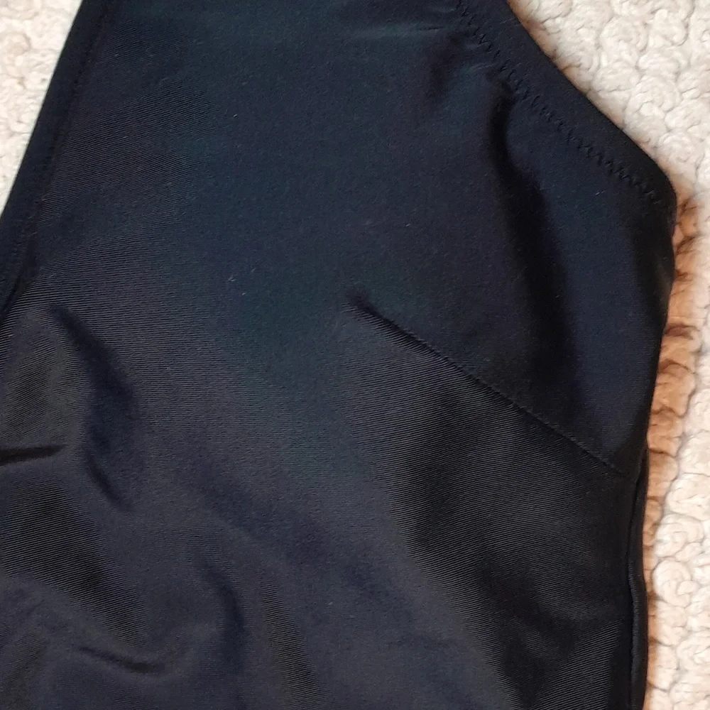 J CREW FACTORY  Black One Piece Swim Suit With Bow Ties On Each Shoulder Size M - Picture 14 of 14